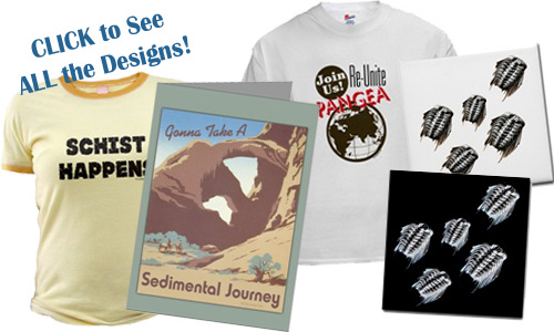 geology, mineral gifts anad t-shirts
